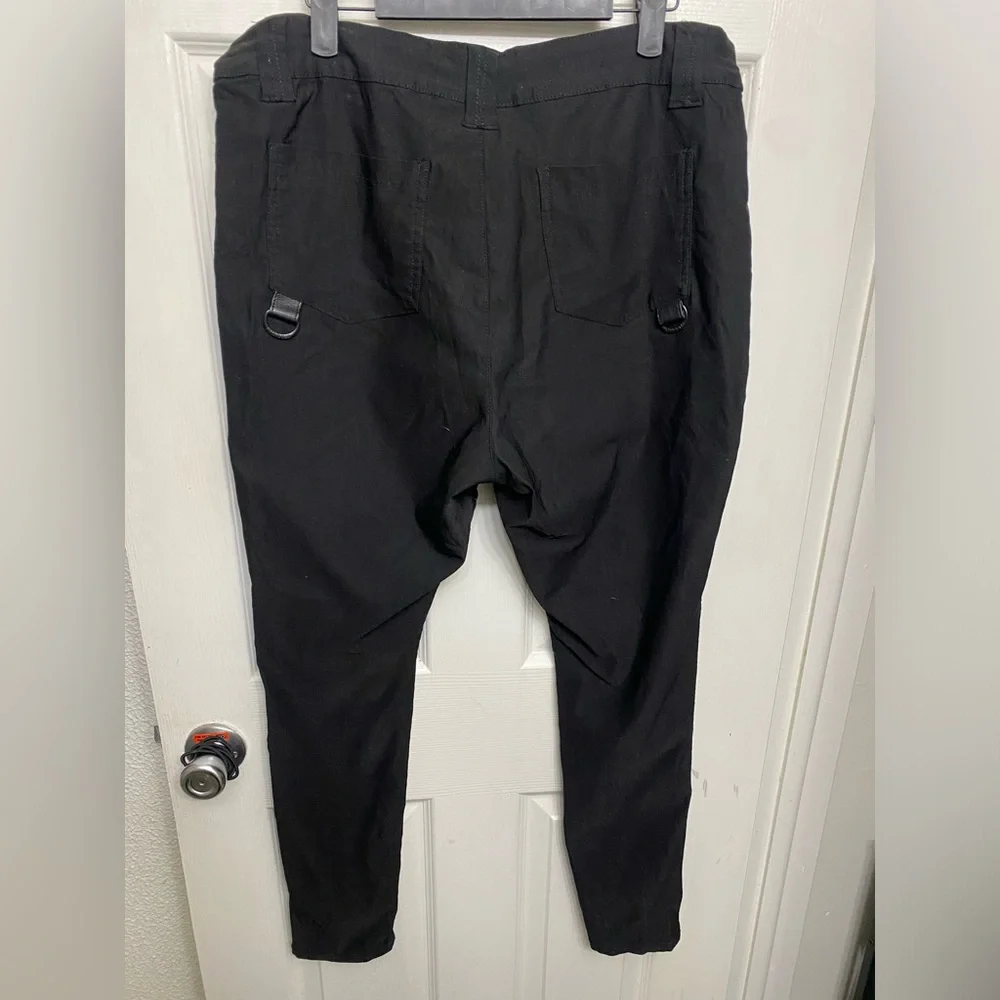***SOLD***Killstar Stretch Pants with Vegan Leather/Zipper Detail - Picture 2 of 5